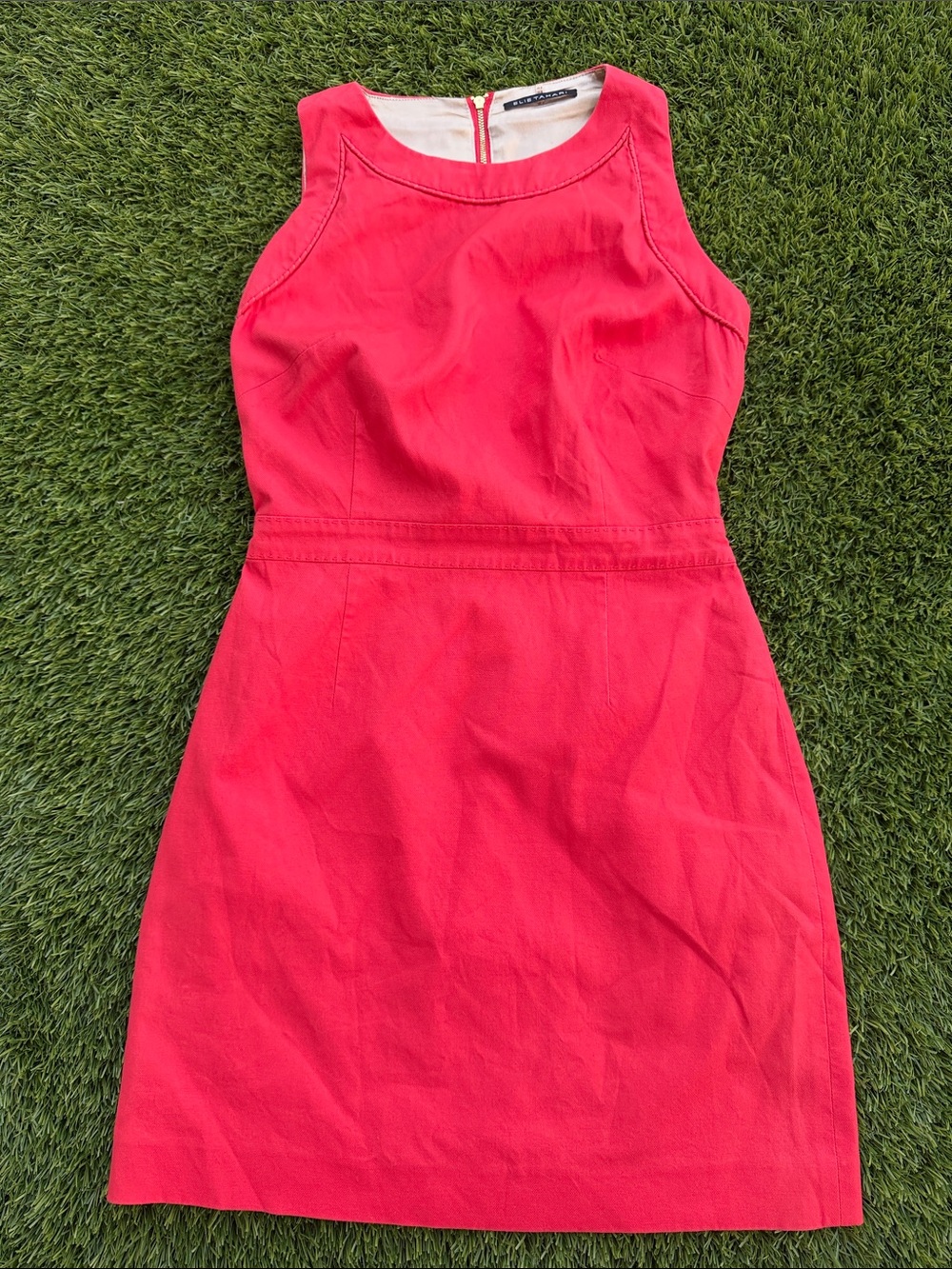 Elie Tahari Tangerine Sleeveless Sheath Dress